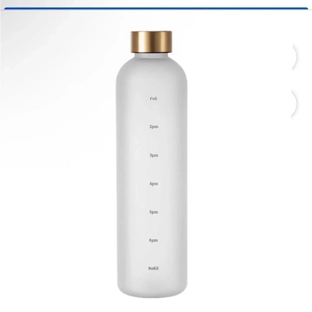 Frosted Water Bottle with Hourly Measurements